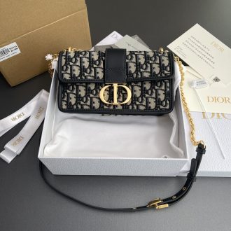 Dior Oblique Pattern Leather Shoulder Bag