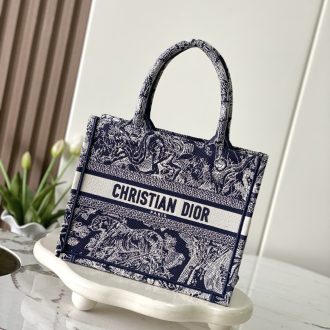 Dior Medium Blue Toile de Jouy Book Tote