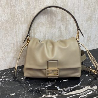 Fendi Beige Leather Shoulder Bag