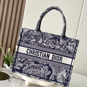 Dior Book Tote in Toile de Jouy Embroidery