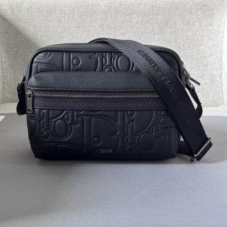 Dior Embossed Leather Crossbody Bag