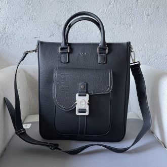 Dior Black Leather Tote Bag
