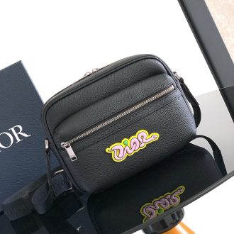 Dior Graphic Logo Leather Crossbody Bag