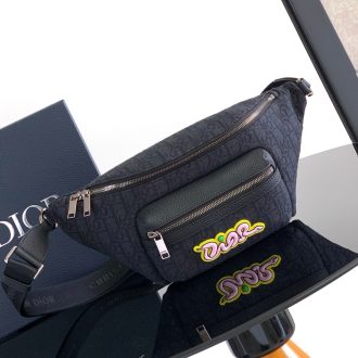 Dior Embroidered Canvas Belt Bag