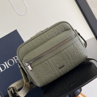 Dior Embossed Leather Crossbody Bag