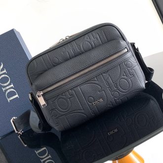 Dior Embossed Leather Crossbody Bag