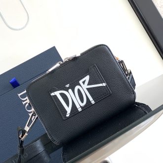 Dior Black Leather Crossbody Pouch