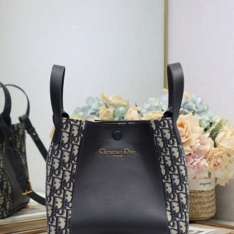 Dior Oblique Canvas and Leather Tote Bag