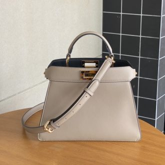 Fendi Peekaboo Mini Leather Handbag