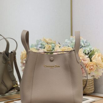 Dior Classic Pebbled Leather Tote Bag