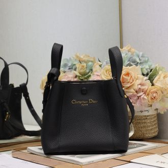 Dior Black Leather Shoulder Bag