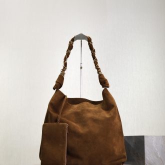 YSL Suede Hobo Bag with Pouch