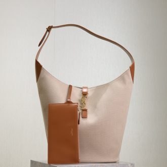 YSL Chic Canvas and Leather Tote Bag