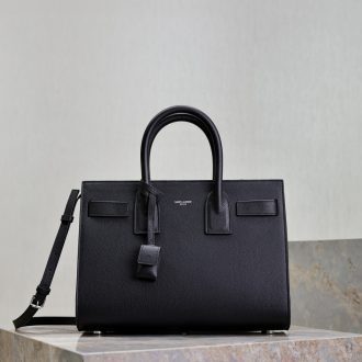 YSL Classic Black Leather Tote Bag