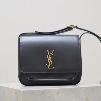YSL Black Leather Crossbody Bag