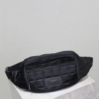 YSL Quilted Black Belt Bag