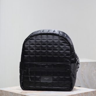 YSL Quilted Black Backpack