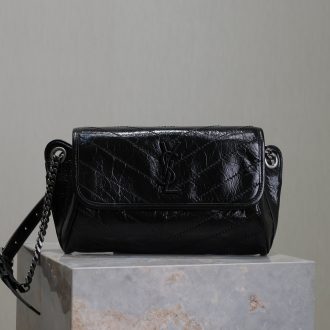 YSL Black Quilted Leather Shoulder Bag