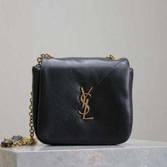 YSL Luxury Black Leather Crossbody Bag
