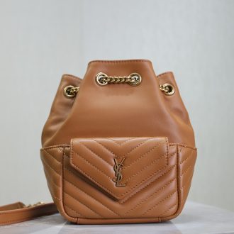 YSL Leather Quilted Bucket Bag