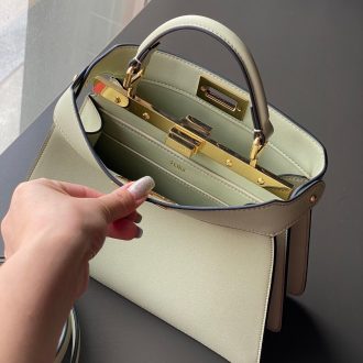 Fendi Peekaboo Mini Leather Handbag