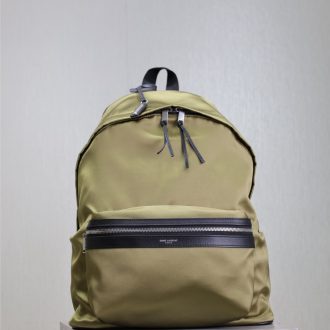 YSL Olive Green Nylon Backpack