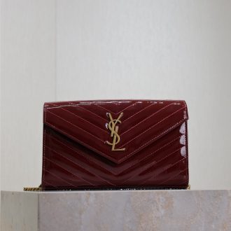YSL Monogram Patent Leather Clutch