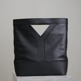 YSL Black Leather Tote Bag