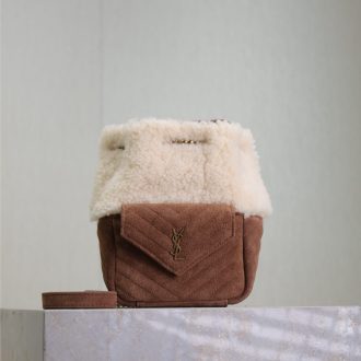 YSL Suede and Shearling Crossbody Bag