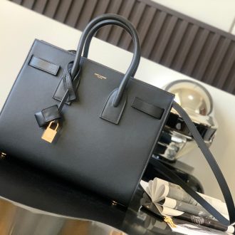 YSL Sac De Jour Black Leather Tote