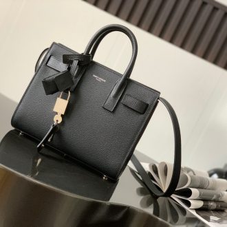 YSL Small Structured Leather Tote