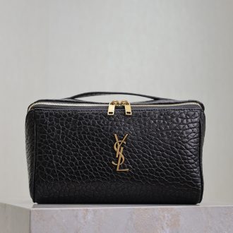 YSL Embossed Leather Cosmetic Bag