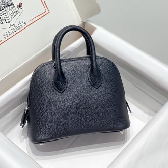 Hermes Black Leather Bolide Mini Bag