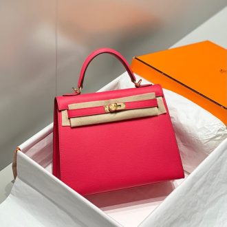 Hermes Hermès Kelly Sellier 25 Pink Epsom Bag