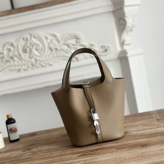 Hermes Hermès Picotin Lock Leather Handbag
