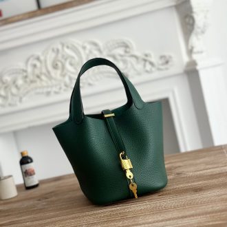 Hermes Green Leather Handbag