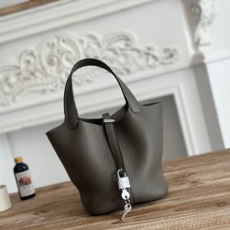Hermes Pebbled Leather Tote Bag