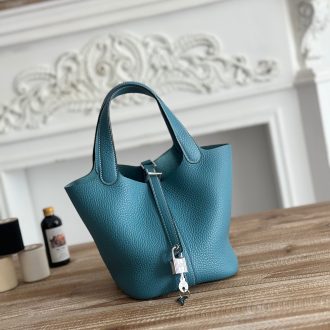 Hermes Picotin Lock Bag in Blue