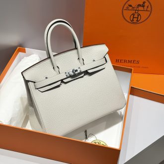 Hermes Hermès Classic Birkin Bag in White Leather