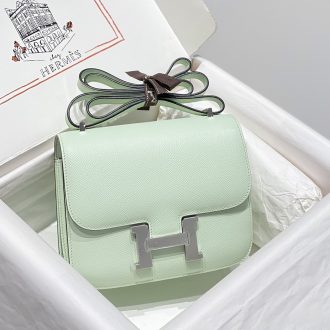 Hermes Hermès Constance Bag in Celadon Leather