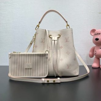 Louis Vuitton Monogram Leather Bucket Bag Set