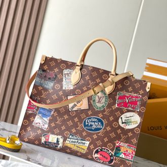 Louis Vuitton Monogram Travel Stickers Tote