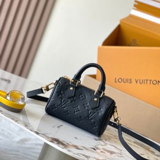 Louis Vuitton Mini Monogram Black Leather Handbag