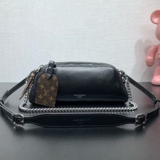 Louis Vuitton Black Chain Strap Shoulder Bag
