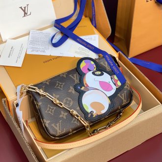 Louis Vuitton Monogram Canvas Pouch with Artistic Motif