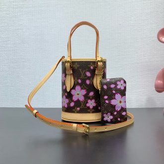 Louis Vuitton Floral Monogram Bucket Bag Set