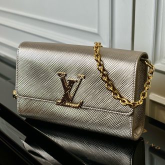 Louis Vuitton Metallic Clutch with Chain Strap
