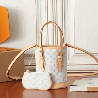 Louis Vuitton Monogram Canvas Bucket Bag and Coin Pouch Set