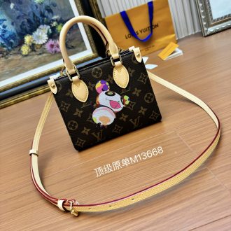 Louis Vuitton Monogram Pattern Tote with Illustrated Design