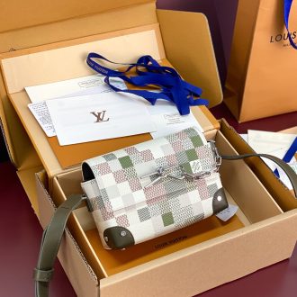 Louis Vuitton Checkered Leather Crossbody Bag